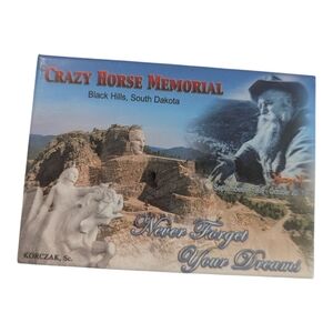 Metal Crazy Horse Memorial Black Hills SD Never Forget Your Dreams Fridge Magnet
